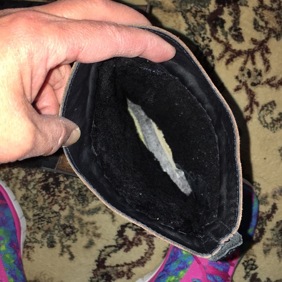 Or Marco London sz 37 Black w/ gold mid calf boots - Picture 3 of 4